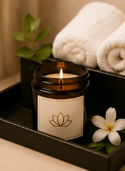 Relaxing luxury wellness candle for corporate  stress-relief gifts