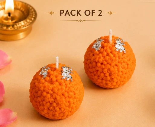 Lamha Motichoor Ladoo Candle (pack of 2)