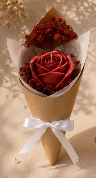 Single Red Rose Bouquet