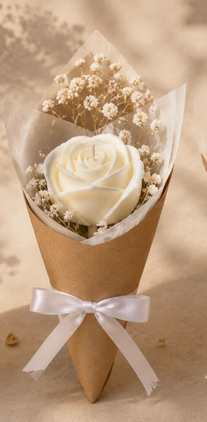 Single White Rose Bouquet