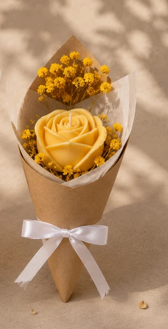 Single Yellow Rose Bouquet